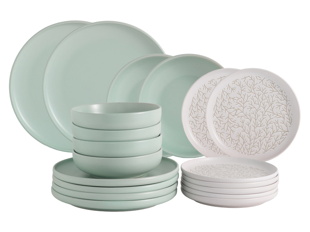 Set tavola 18pz blom stoneware, salvia