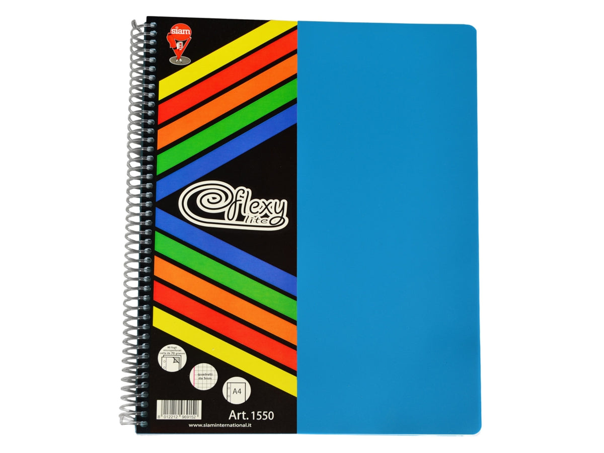 Quaderno flexi lite righe a4 spirale plas.80ff