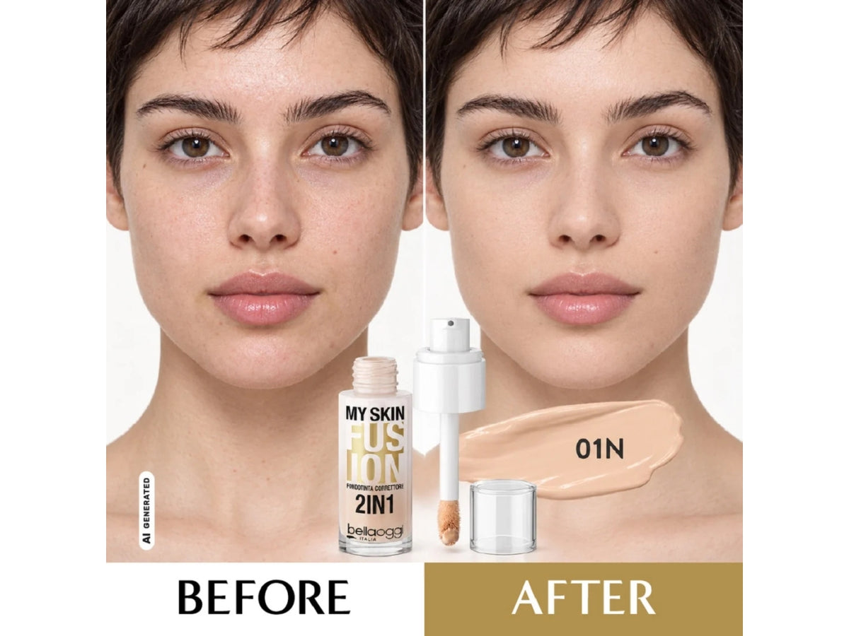 Bellaoggi my skin fusion foundcealer, fondotinta correttore n° 01N neutral