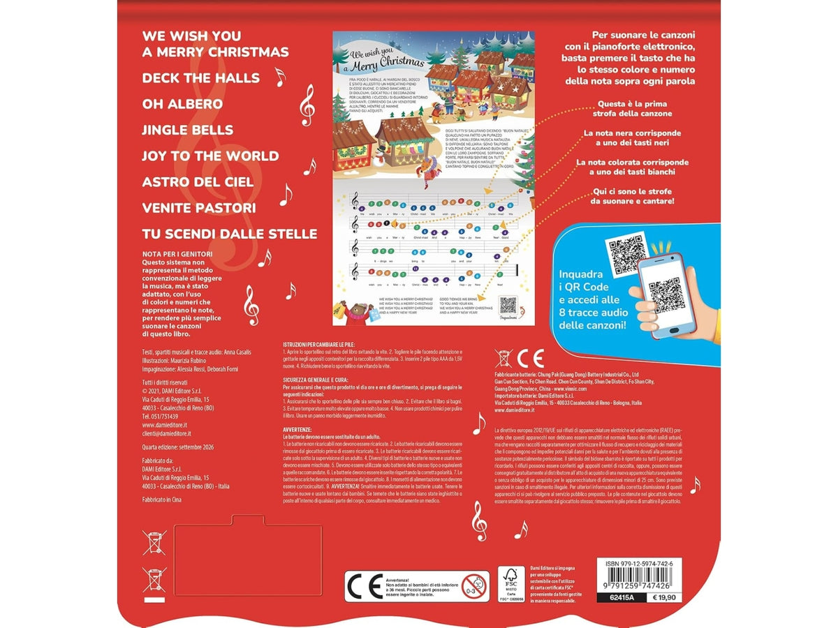 Libro pianoforte di natale