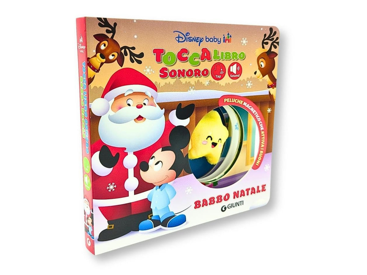 Babbo natale toccalibro sonoro con stellina magnetica