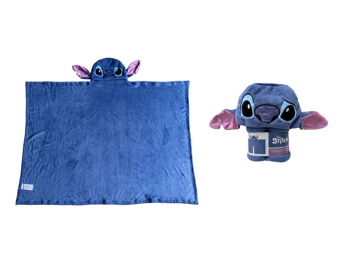 Plaid Stitch con cappuccio 100x130cm