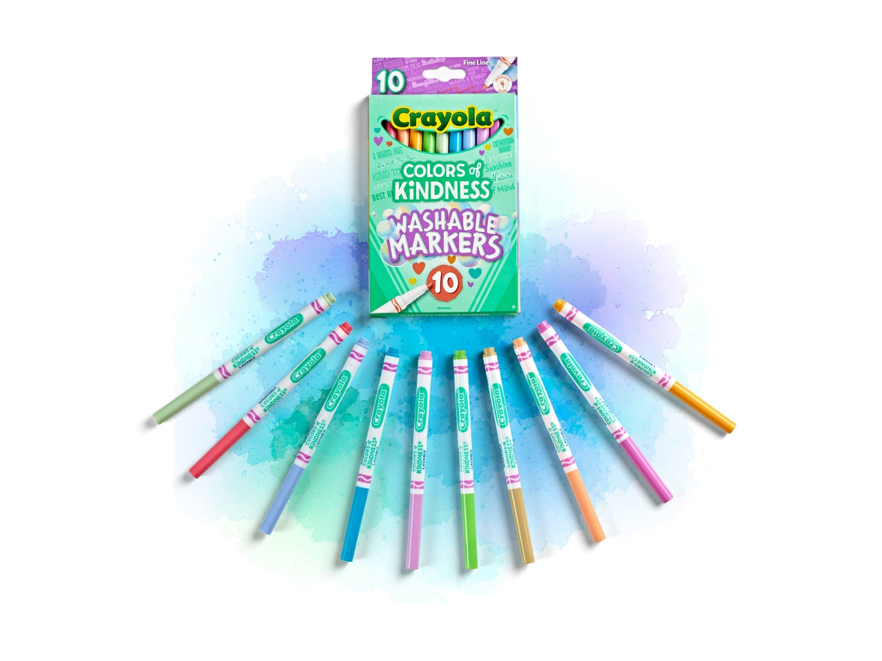 Set Pennarelli Punta Fine Colours of Kindness (10 Pezzi) - Multicolor, 10,7x1x18,8 cm, 100 gr, Plastica, Certificato CE, Unisex, Età 3+ | Crayola