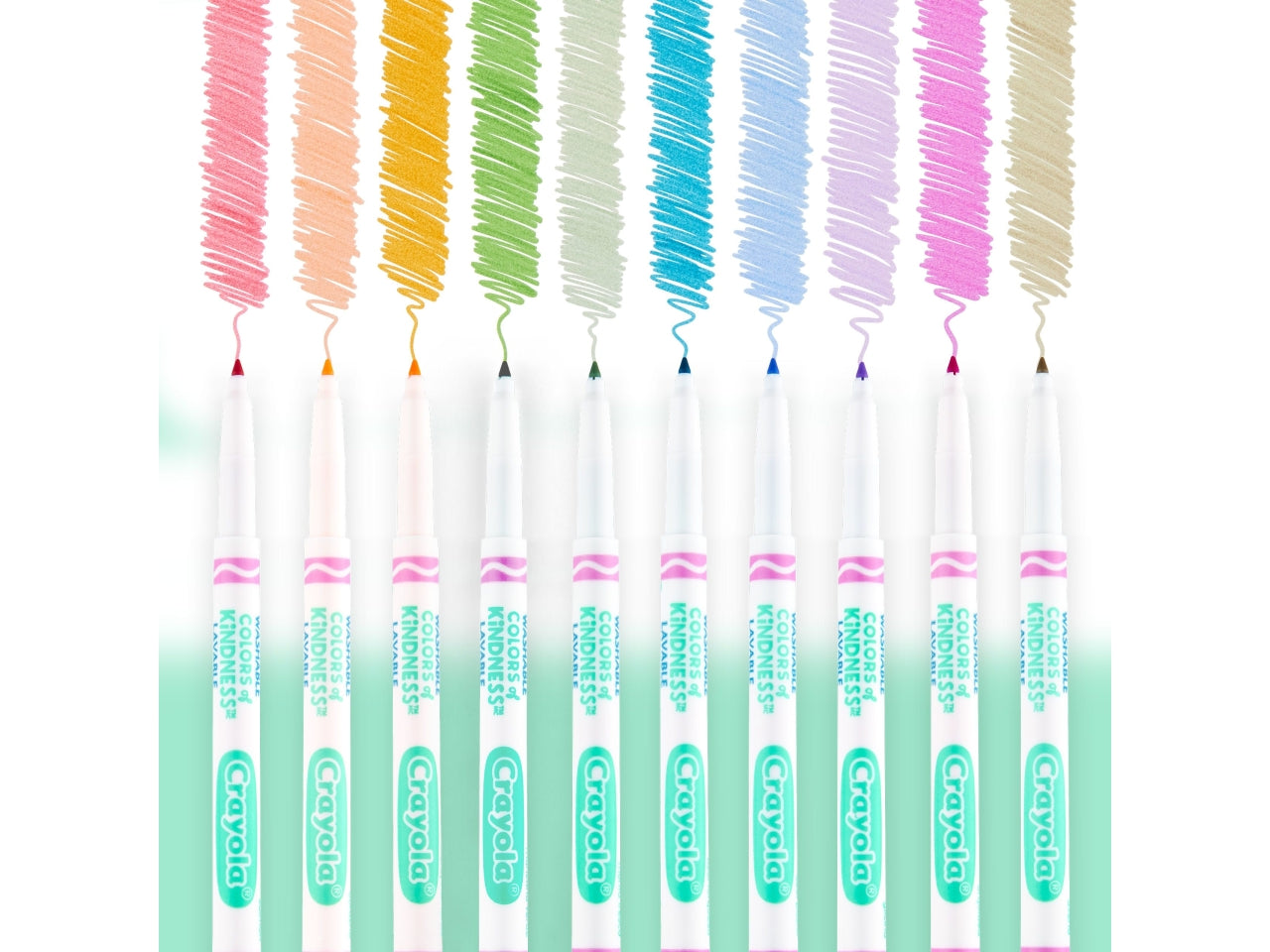 Set Pennarelli Punta Fine Colours of Kindness (10 Pezzi) - Multicolor, 10,7x1x18,8 cm, 100 gr, Plastica, Certificato CE, Unisex, Età 3+ | Crayola