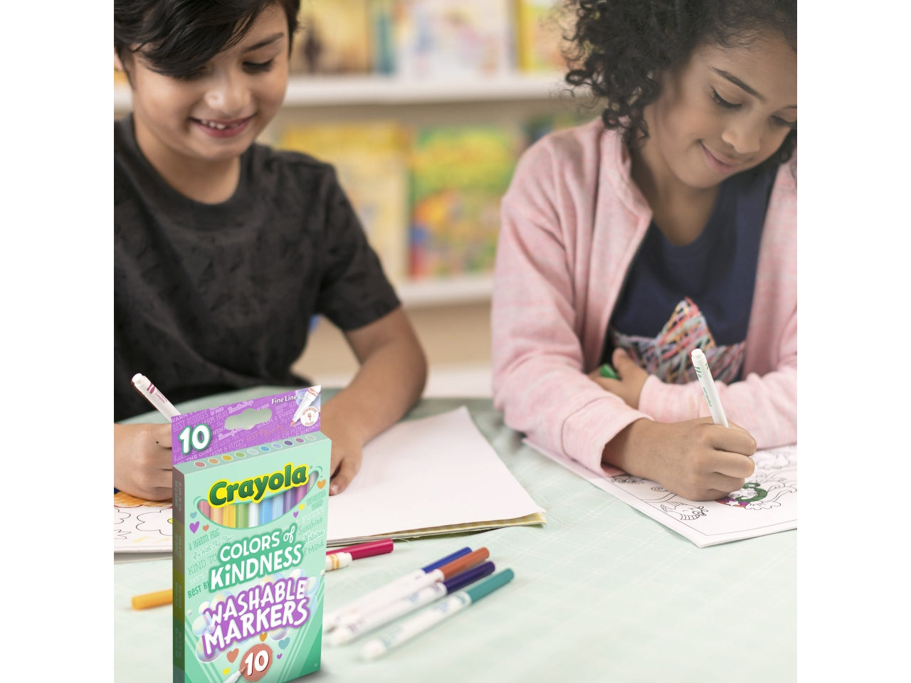 Set Pennarelli Punta Fine Colours of Kindness (10 Pezzi) - Multicolor, 10,7x1x18,8 cm, 100 gr, Plastica, Certificato CE, Unisex, Età 3+ | Crayola