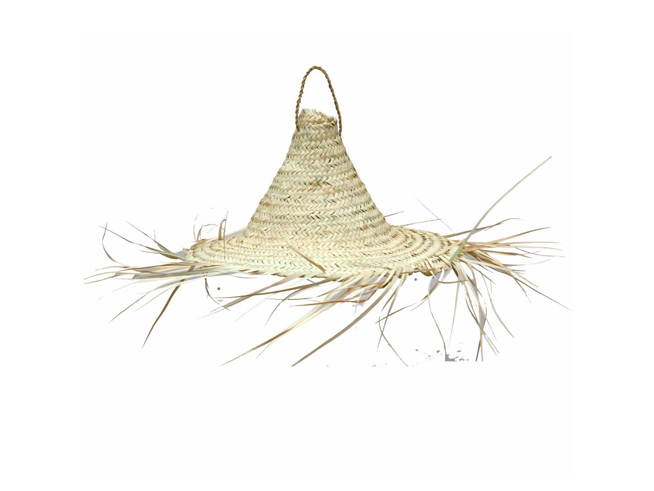 Lampadario jungle sfrangiato in fibre naturali 25x65 cm - Missander