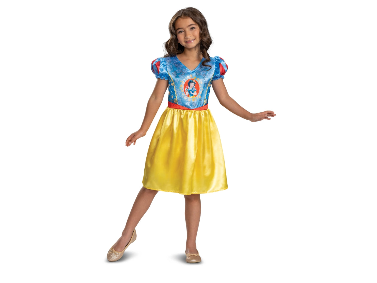 Costume disney princess bianca neve basic plus taglia m - 7-8 anni