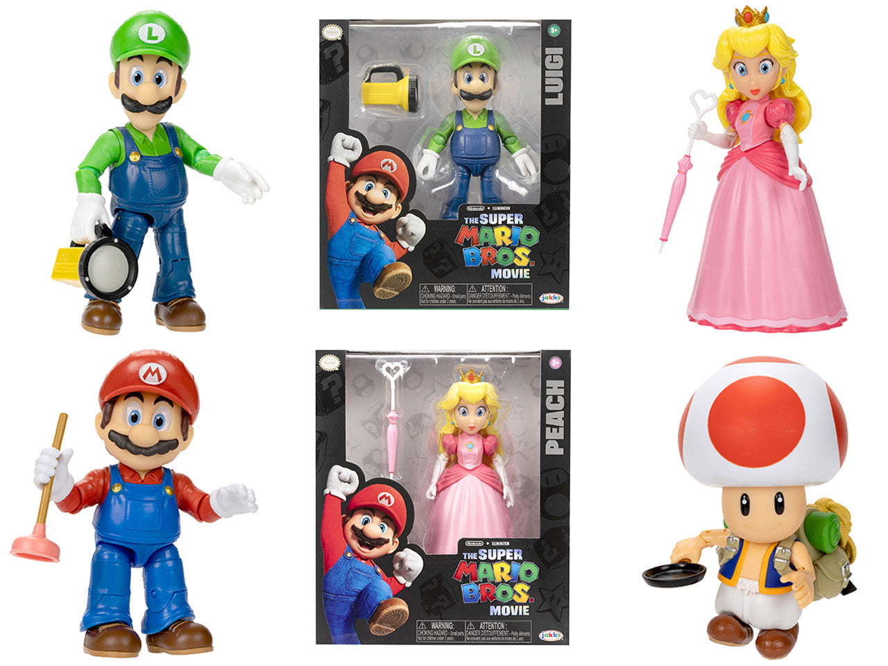 Super mario movie action figures 13cm con accessori