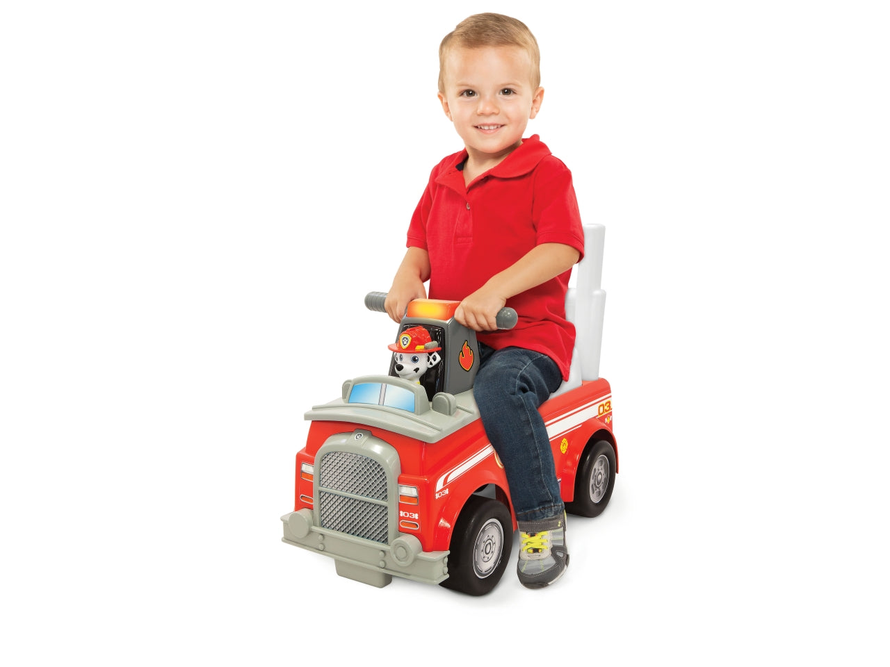 Paw patrol cavalcabile marshall camion dei pompieri