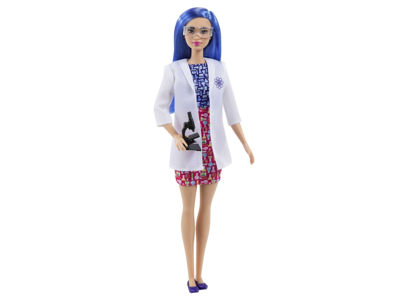 Barbie scienziata con microscopio, 30 cm per bambini di 3 + anni, Mattel
