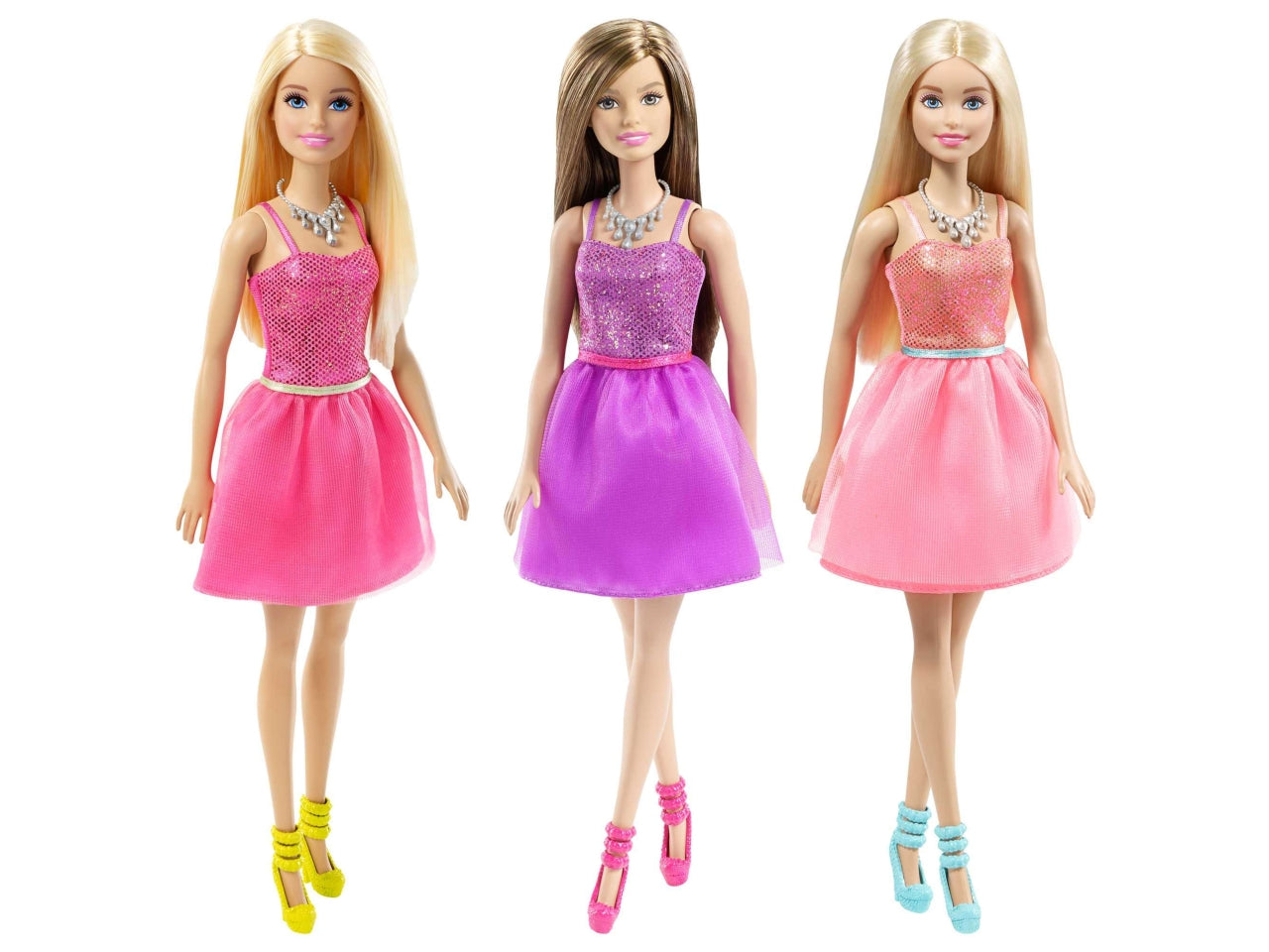 Barbie Glitz Bambole Con Abiti, Scarpe E Braccialetto Scintillanti | Mattel