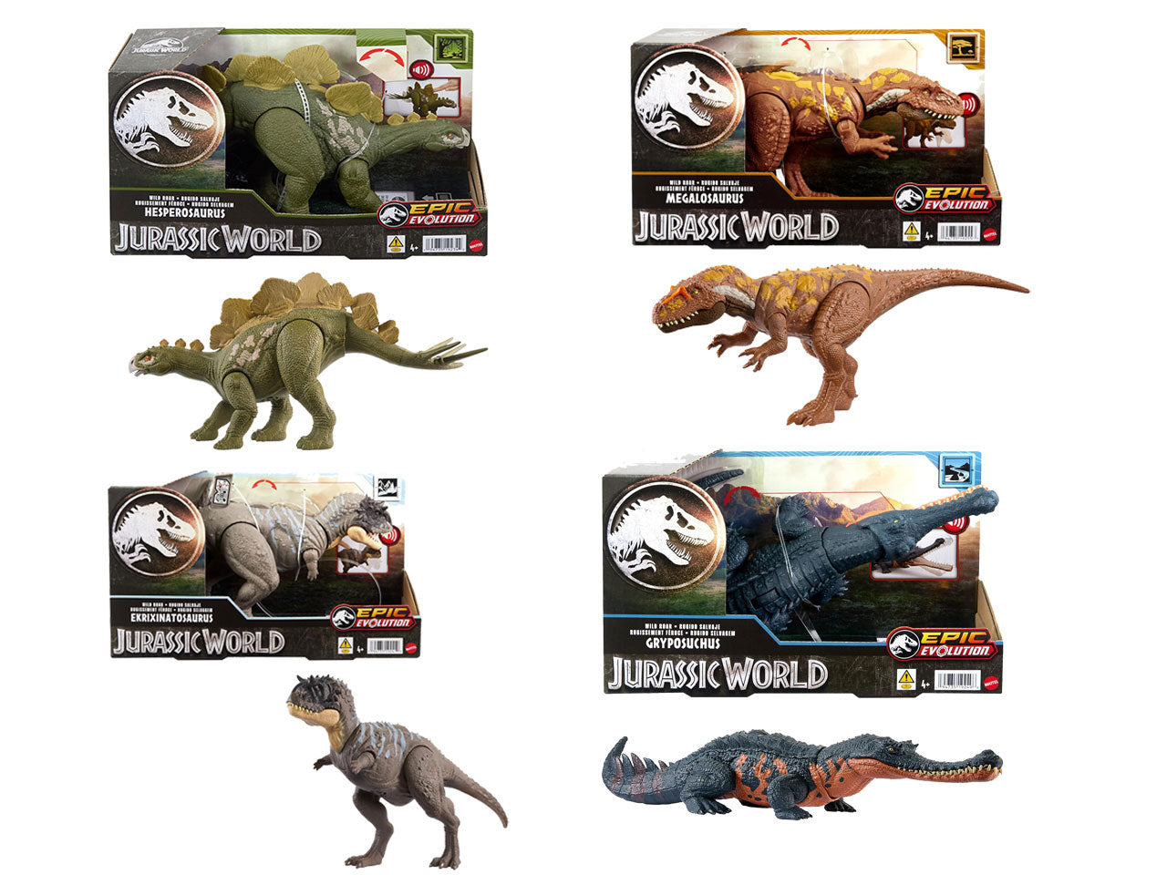 Jurassic World - Ruggito Selvaggio, Diabloceratopo, dinosauro con suoni e mossa d'attacco, dimensioni medie, snodato, con gioco digitale??, Giocattolo per Bambini 4+ Anni - Mattel
