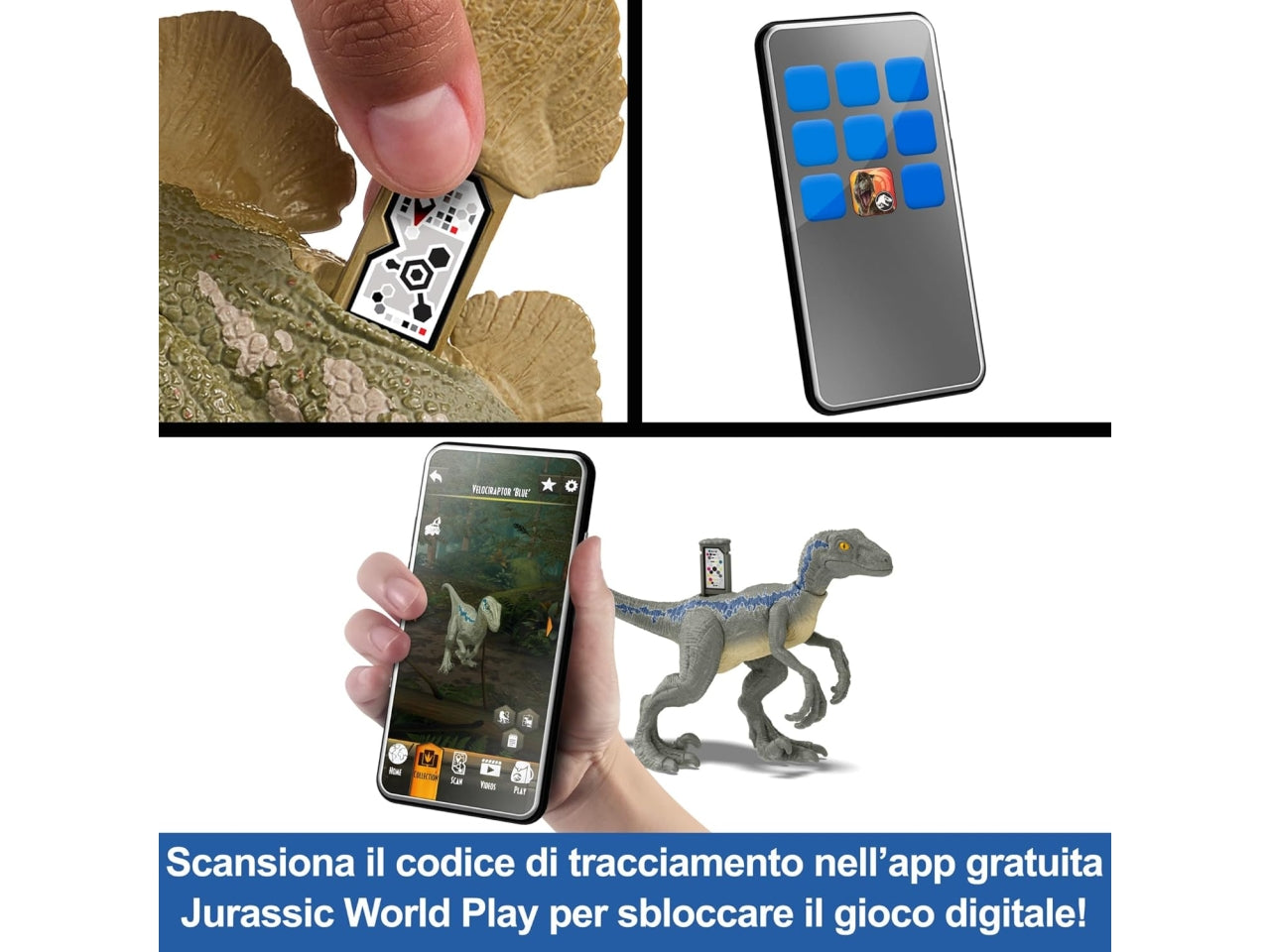 Jurassic World - Ruggito Selvaggio, Diabloceratopo, dinosauro con suoni e mossa d'attacco, dimensioni medie, snodato, con gioco digitale??, Giocattolo per Bambini 4+ Anni - Mattel