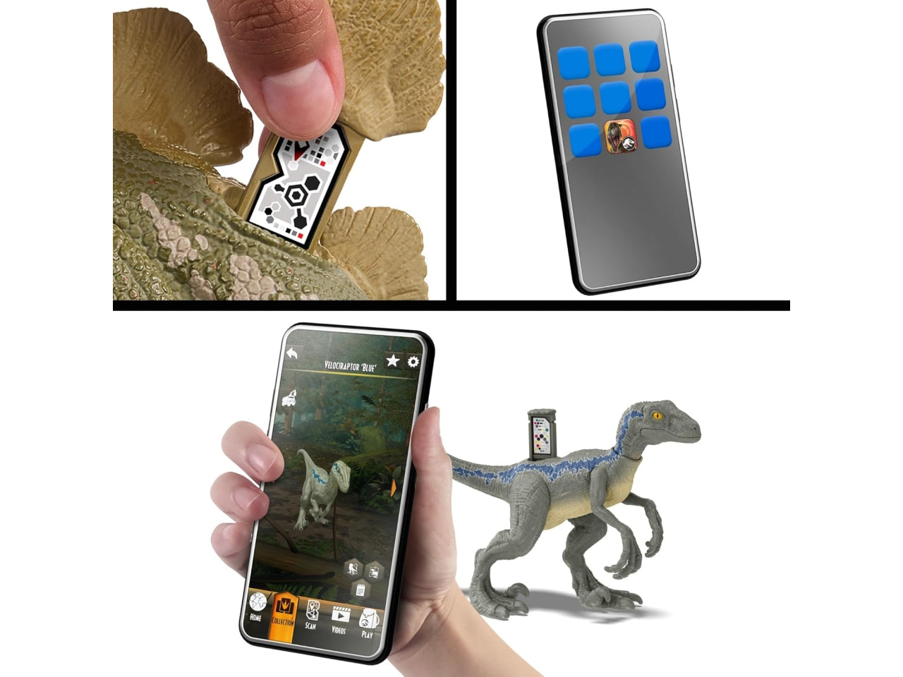 Jurassic World - Ruggito Selvaggio, Diabloceratopo, dinosauro con suoni e mossa d'attacco, dimensioni medie, snodato, con gioco digitale??, Giocattolo per Bambini 4+ Anni - Mattel