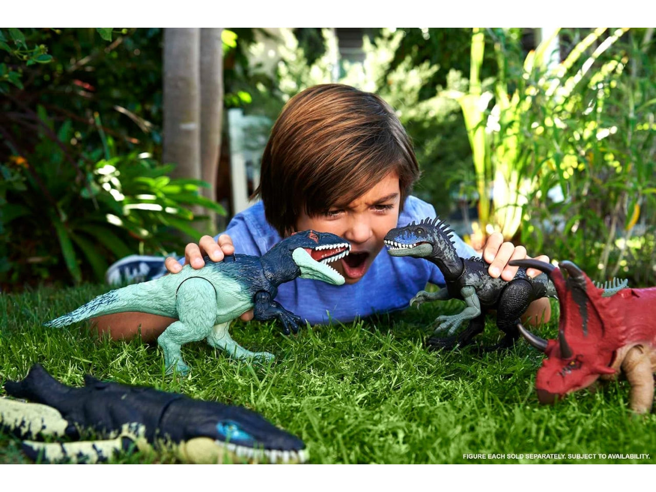 Jurassic World - Ruggito Selvaggio, Driptosauro, con suoni e mosse d'attacco, dimensioni medie, snodato e con gioco digitale?, Giocattolo per Bambini 4+ Anni - Mattel