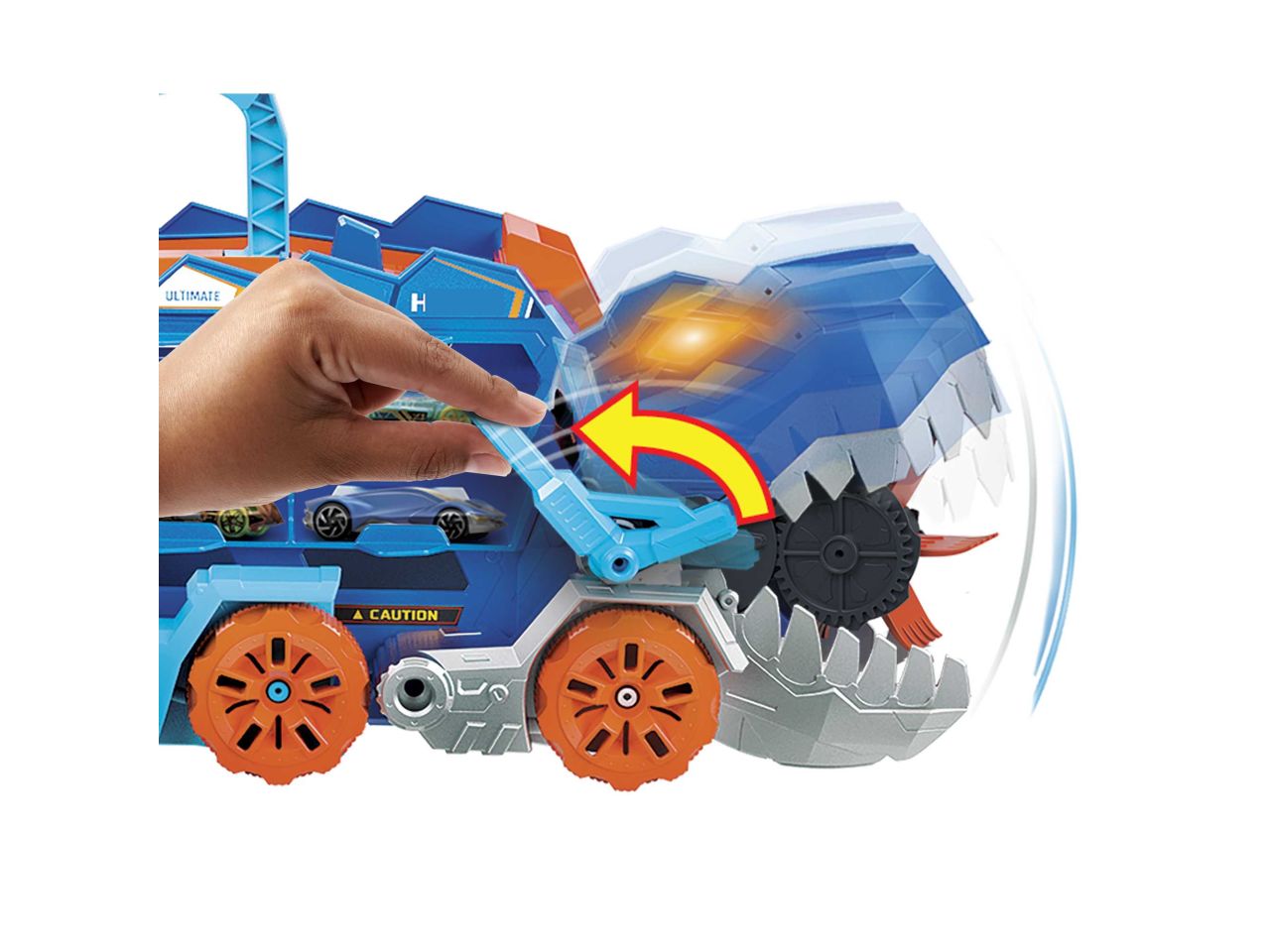 Mattel hot wheels city mega t-rex trasportatore