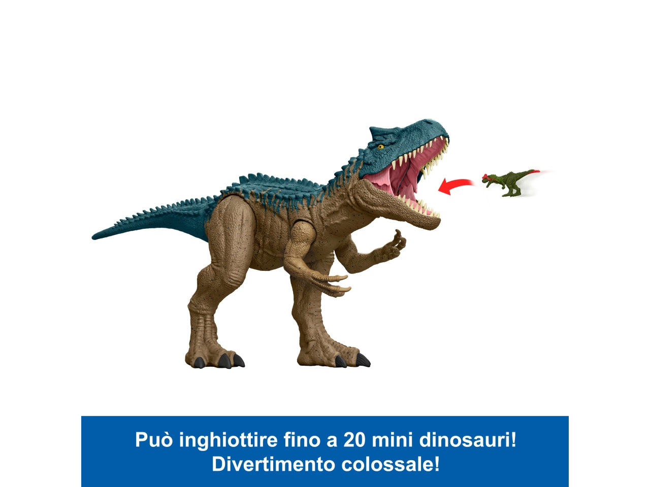 Jurassic world allosauro, gioco dinosauro per bambini 4+ Mattel