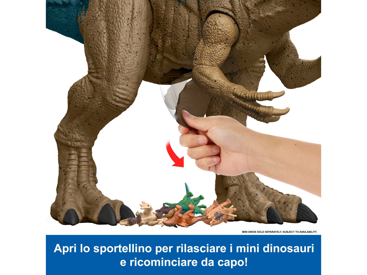 Jurassic world allosauro, gioco dinosauro per bambini 4+ Mattel