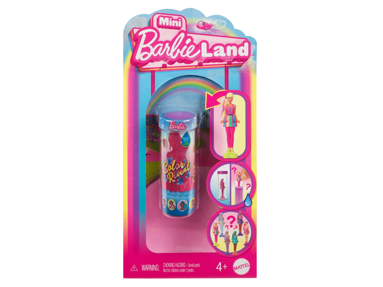 Barbie Mini barbieland color reveal, Mini dolls che rivela il colore con l'acqua 4+ Mattel