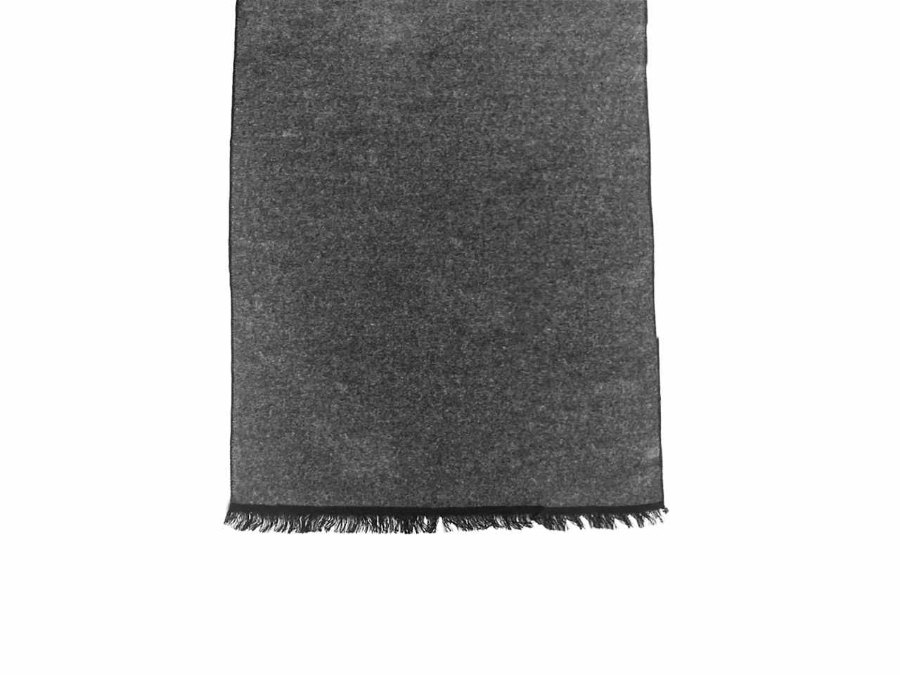 Sciarpa uomo nera / grigia 30x180cm double face