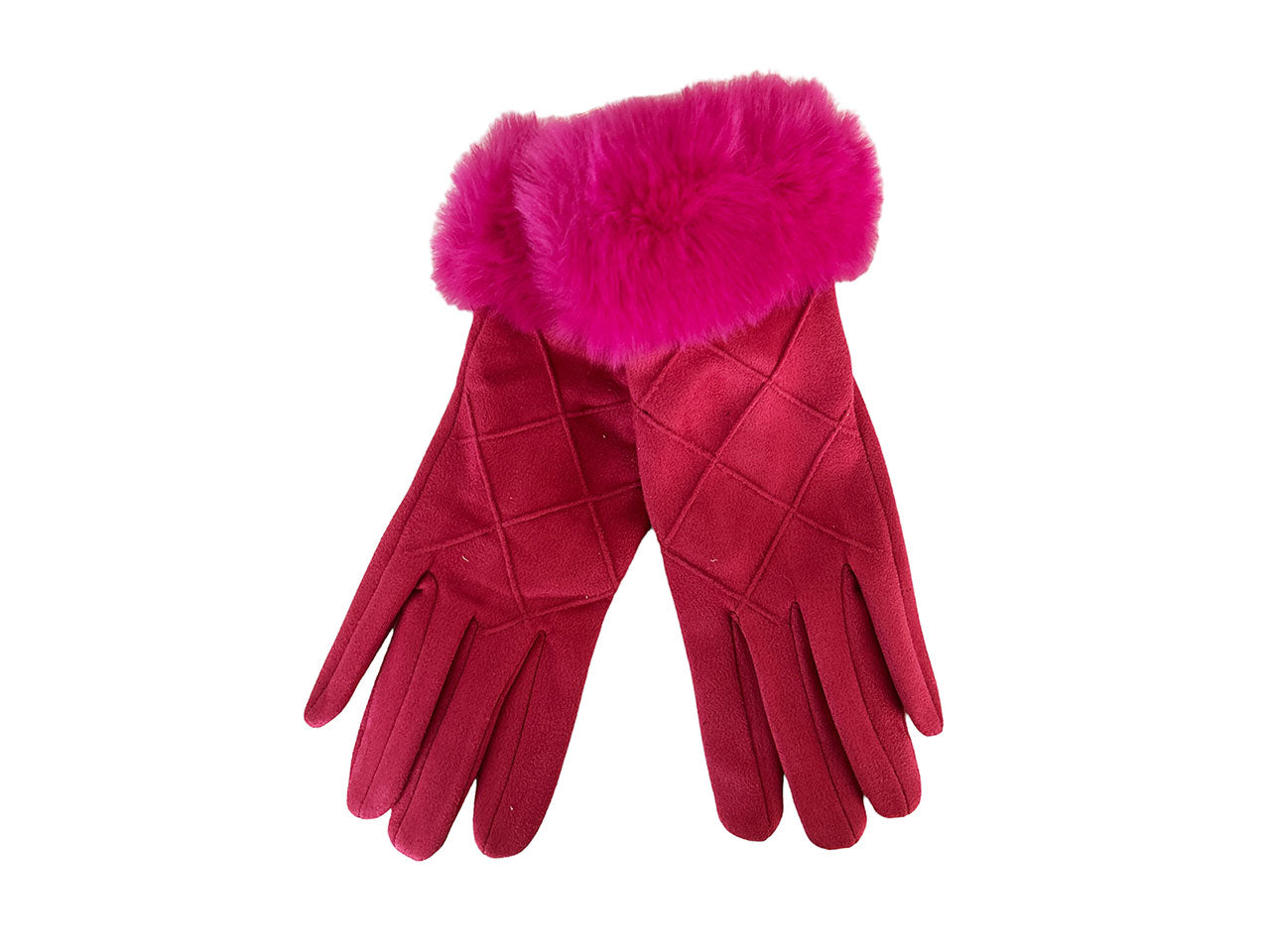 Guanti donna scamosciati