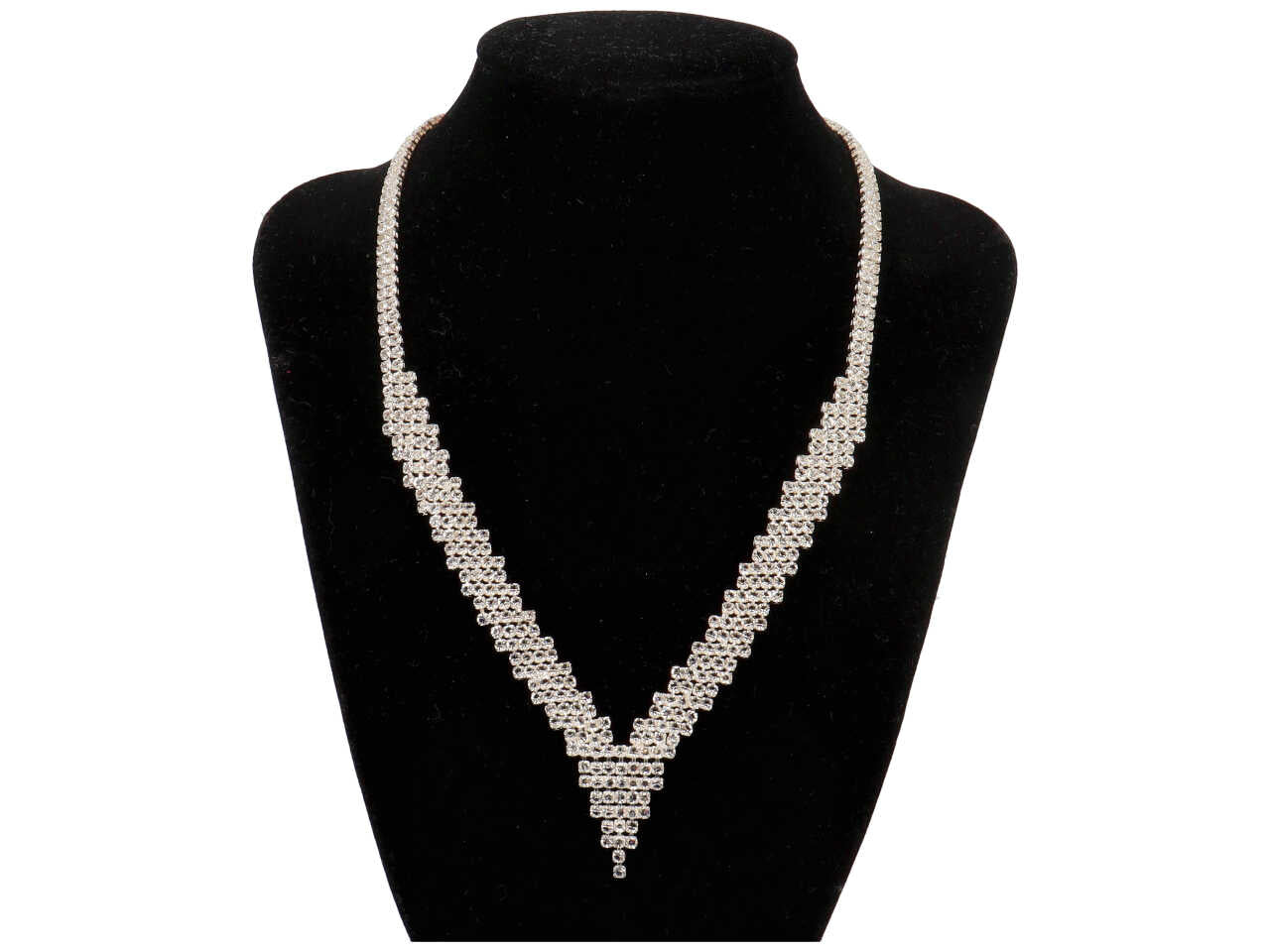 Set collana e orecchini a punta crystal