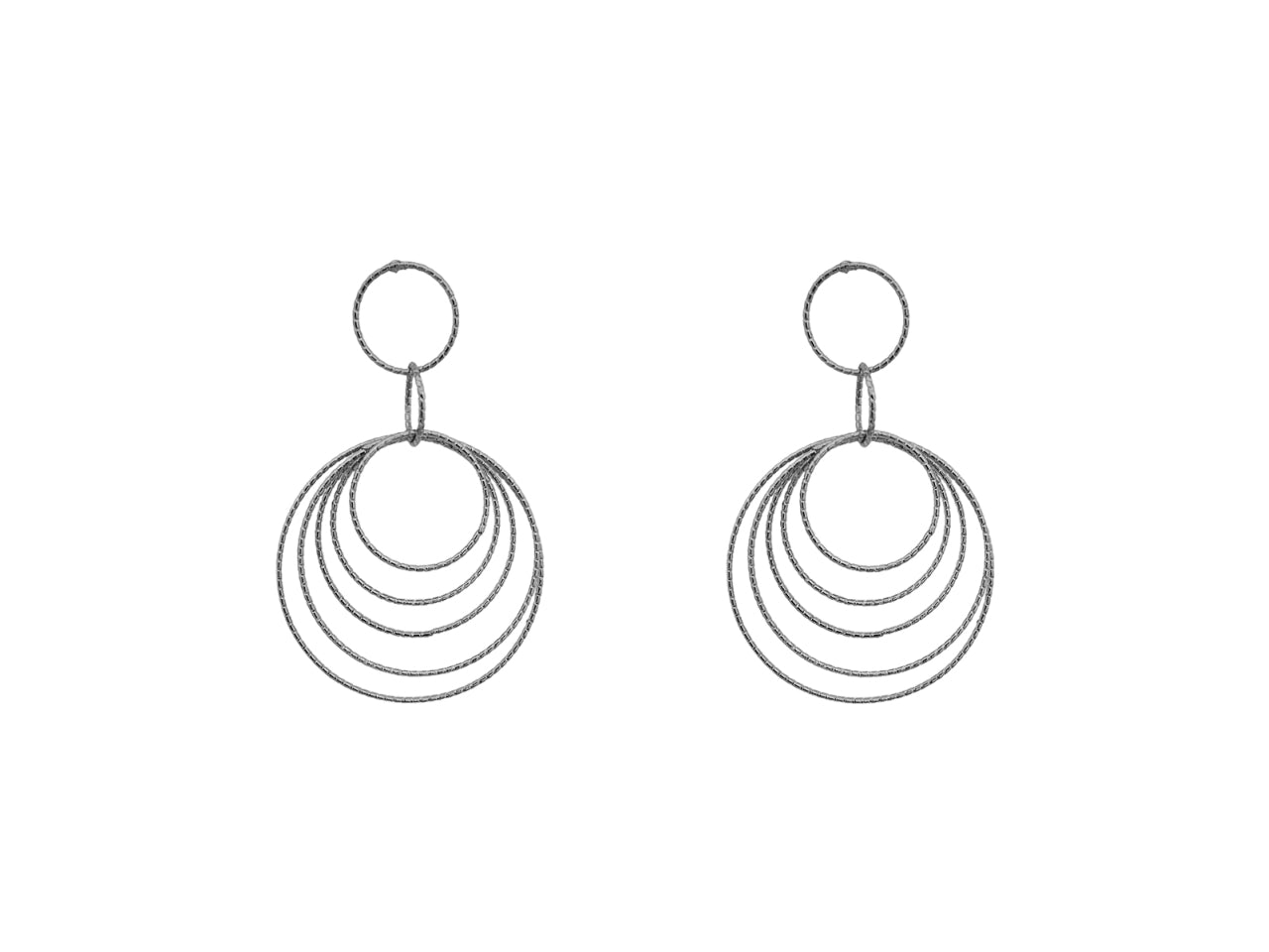 Orecchini multicerchio zigrina