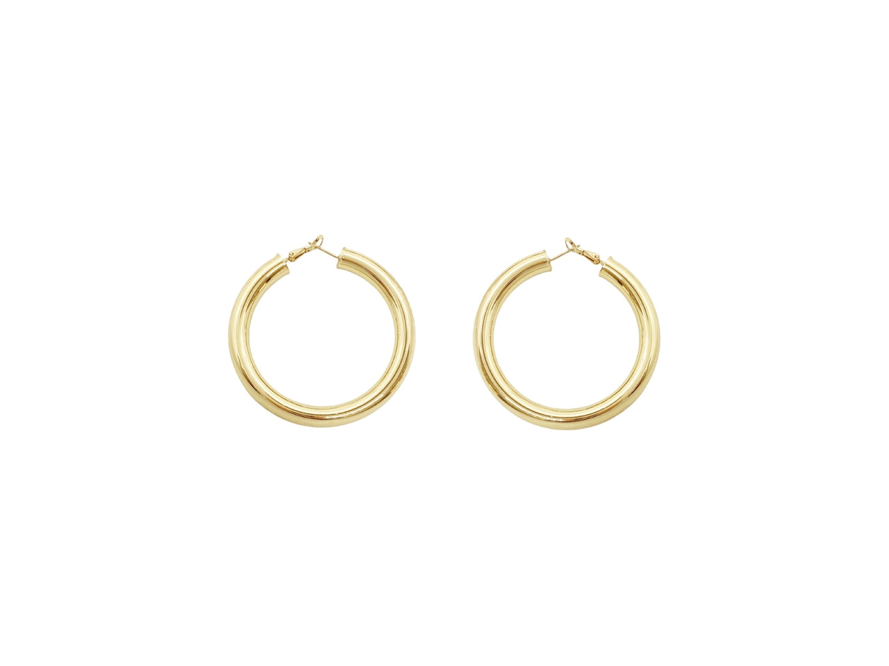 Orecchini cerchio 4cm con tubolari