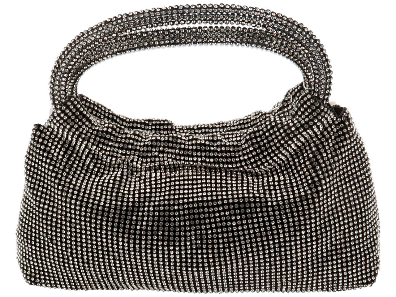 Pochette da sera in tessuto con zirconi - disponibili in vari colori