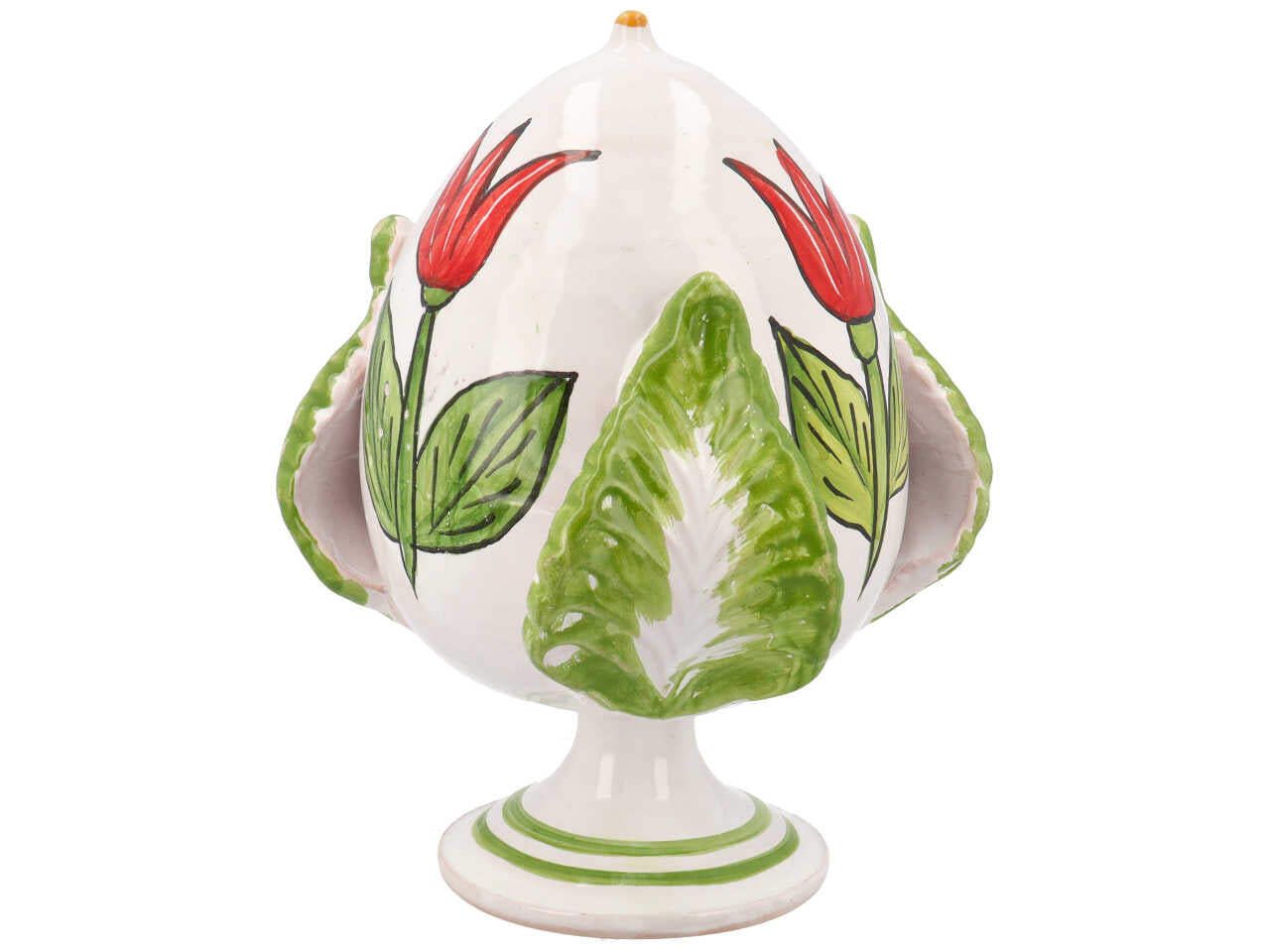 Pumo in ceramica smaltata stile mediterraneo in colori e fantasie assortite - 20cm - Amiri