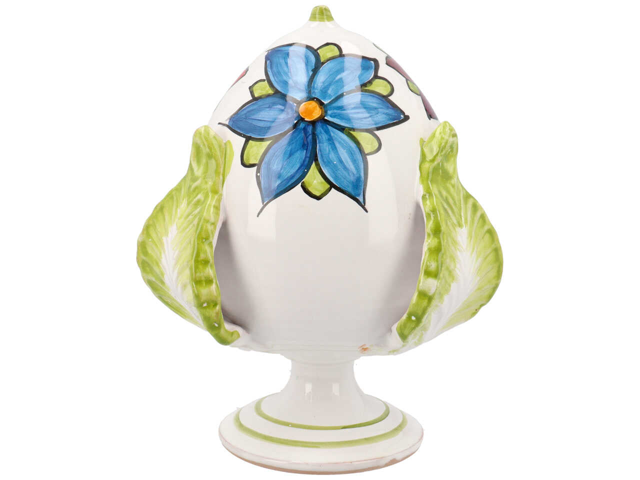 Pumo in ceramica smaltata stile mediterraneo in colori e fantasie assortite - 20cm - Amiri