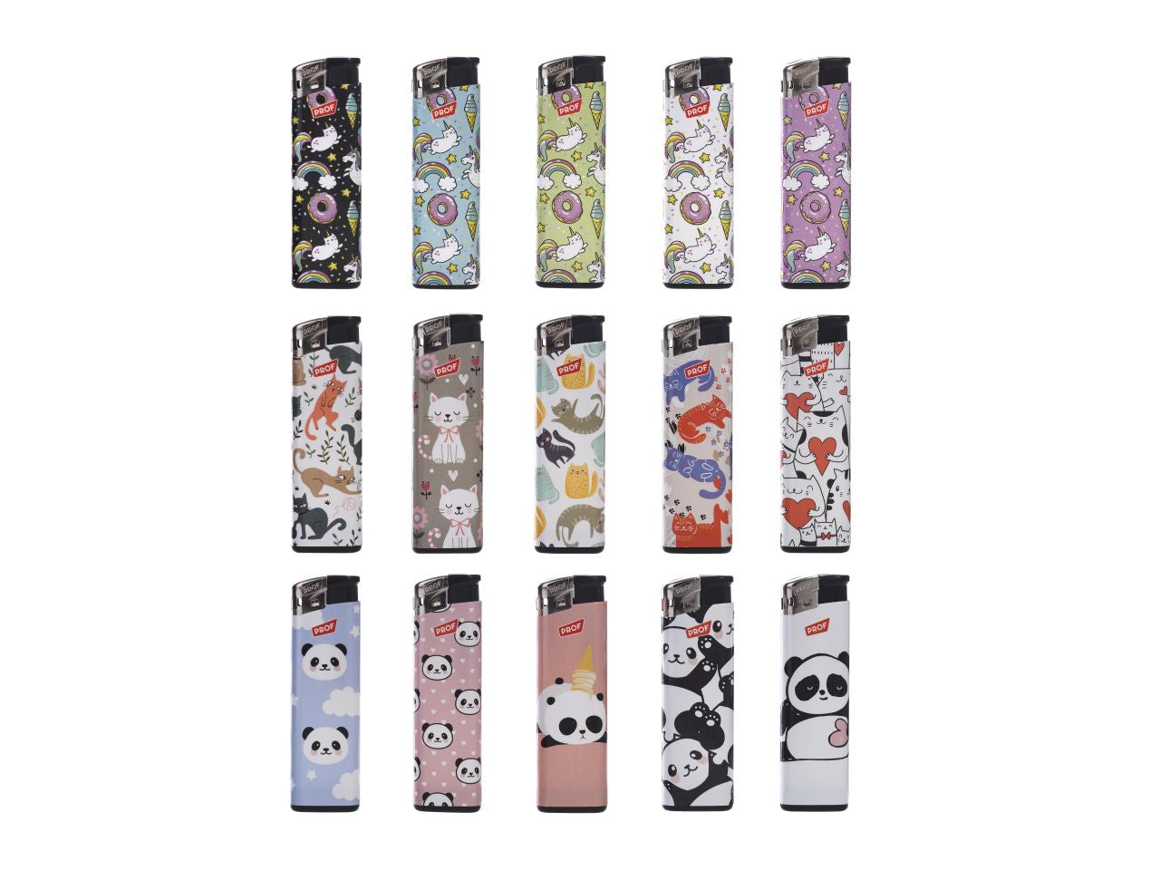 Accendini cute design blister da 3 pezzi