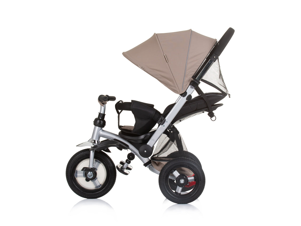 Triciclo evolutivo reclinabile con ruote in gomma gonfiabili Bolide Macadamia età 18 mesi | Chipolino