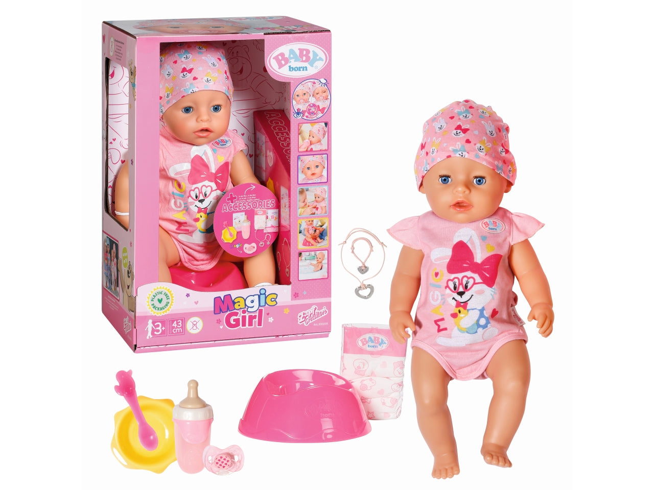 Bambola giocattolo Baby Born Magic Girl altezza 43cm età 3+ | Mga