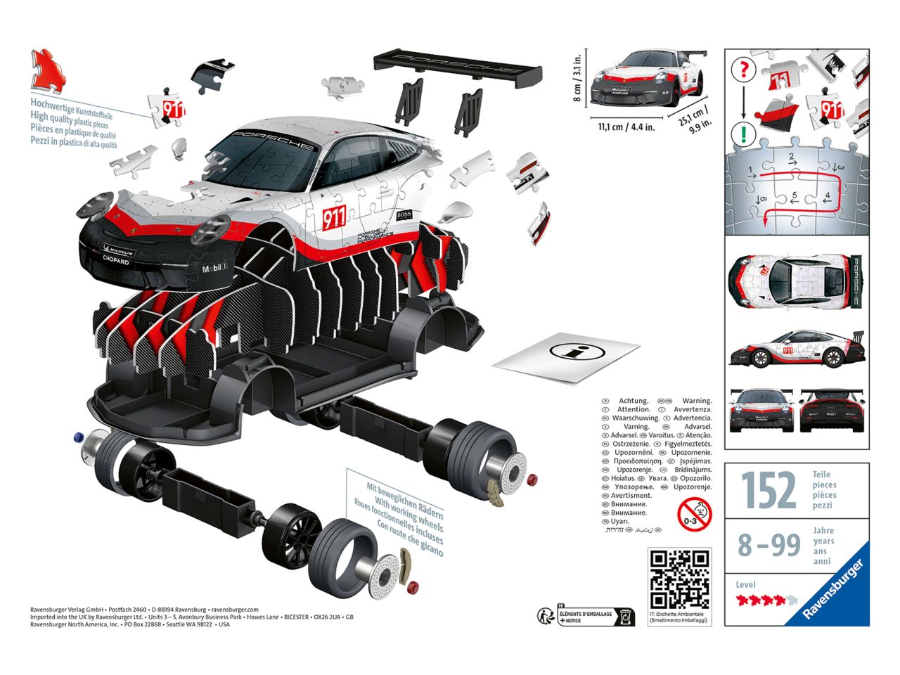 Puzzle 3d porsche 911 gt3 cup