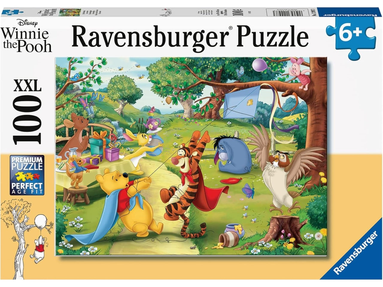 Puzzle Winnie the Pooh, 100 Pezzi XXL per Bambini, Età Consigliata 6+, Multicolore, 49 x 36 x 0,2 cm - Ravensburger