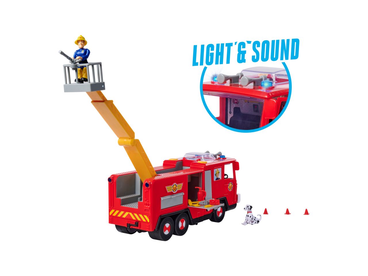 Simba Sam il pompiere camion jupiter pro 31cm con pesonaggio sam