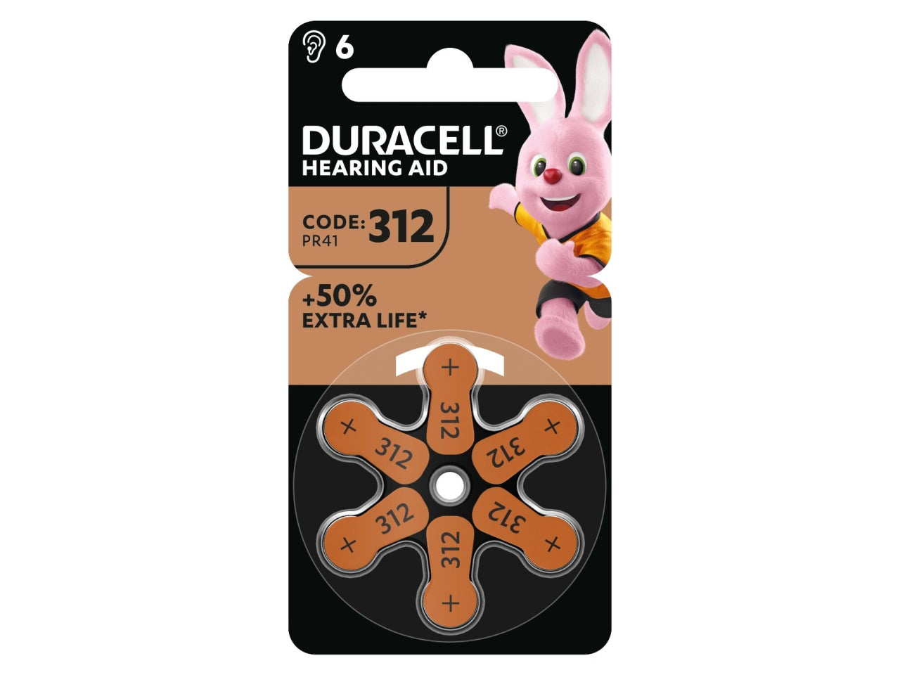 Duracell special batteria acustica 312 marrone b6