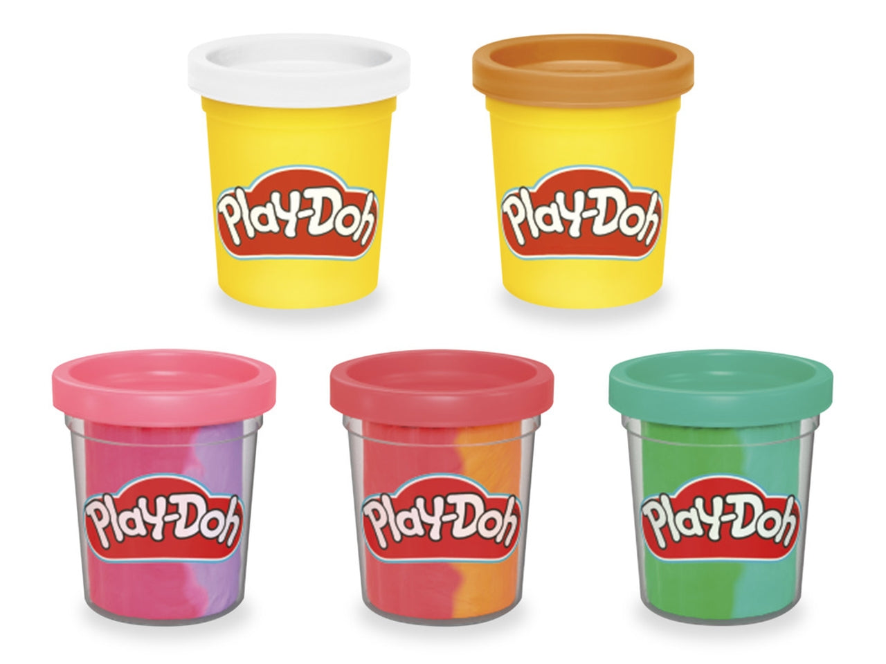 Play-doh gelateria arcobaleno, giocattolo interattivo con plastilina 3+ Hasbro
