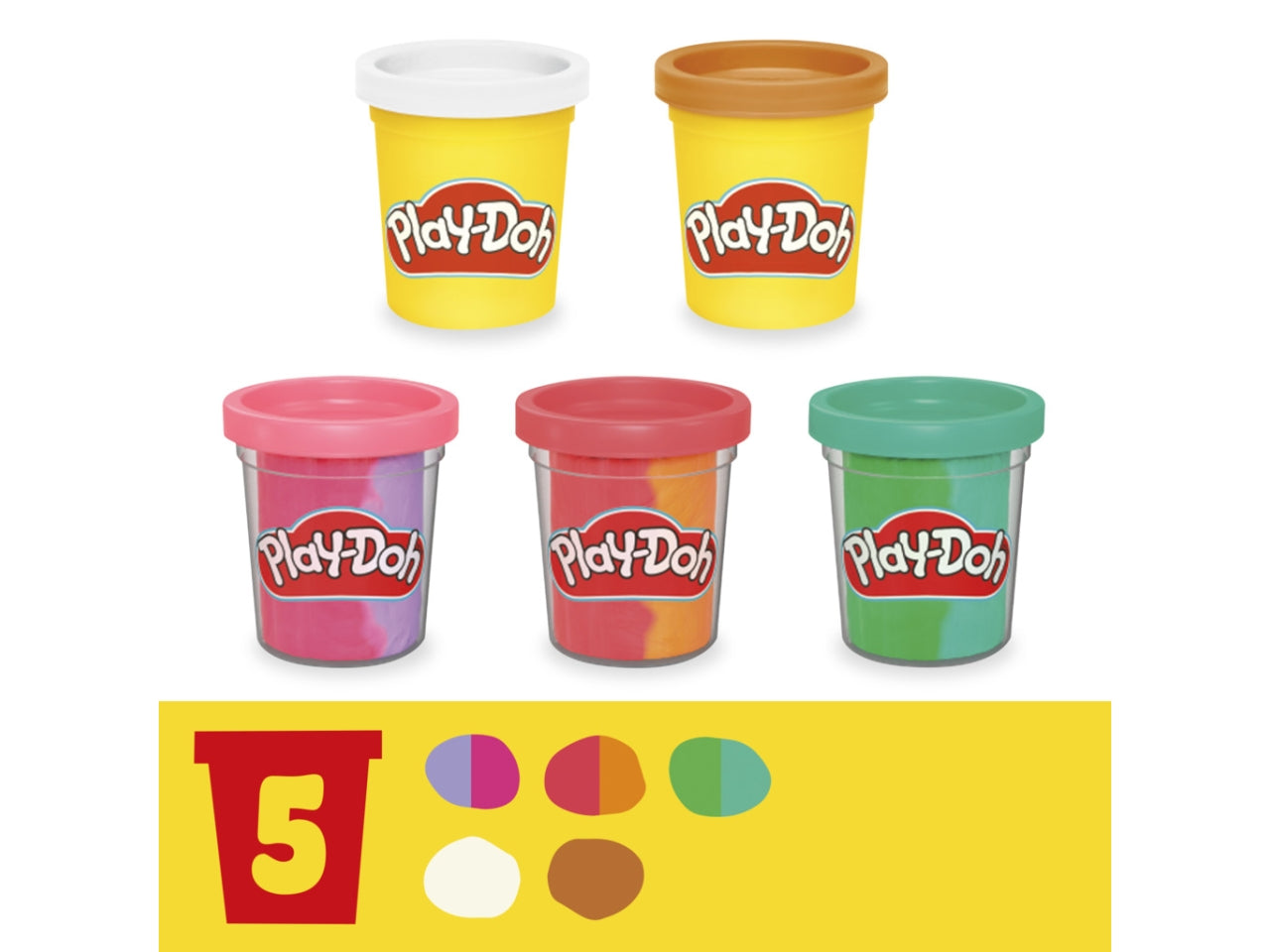 Play-doh gelateria arcobaleno, giocattolo interattivo con plastilina 3+ Hasbro