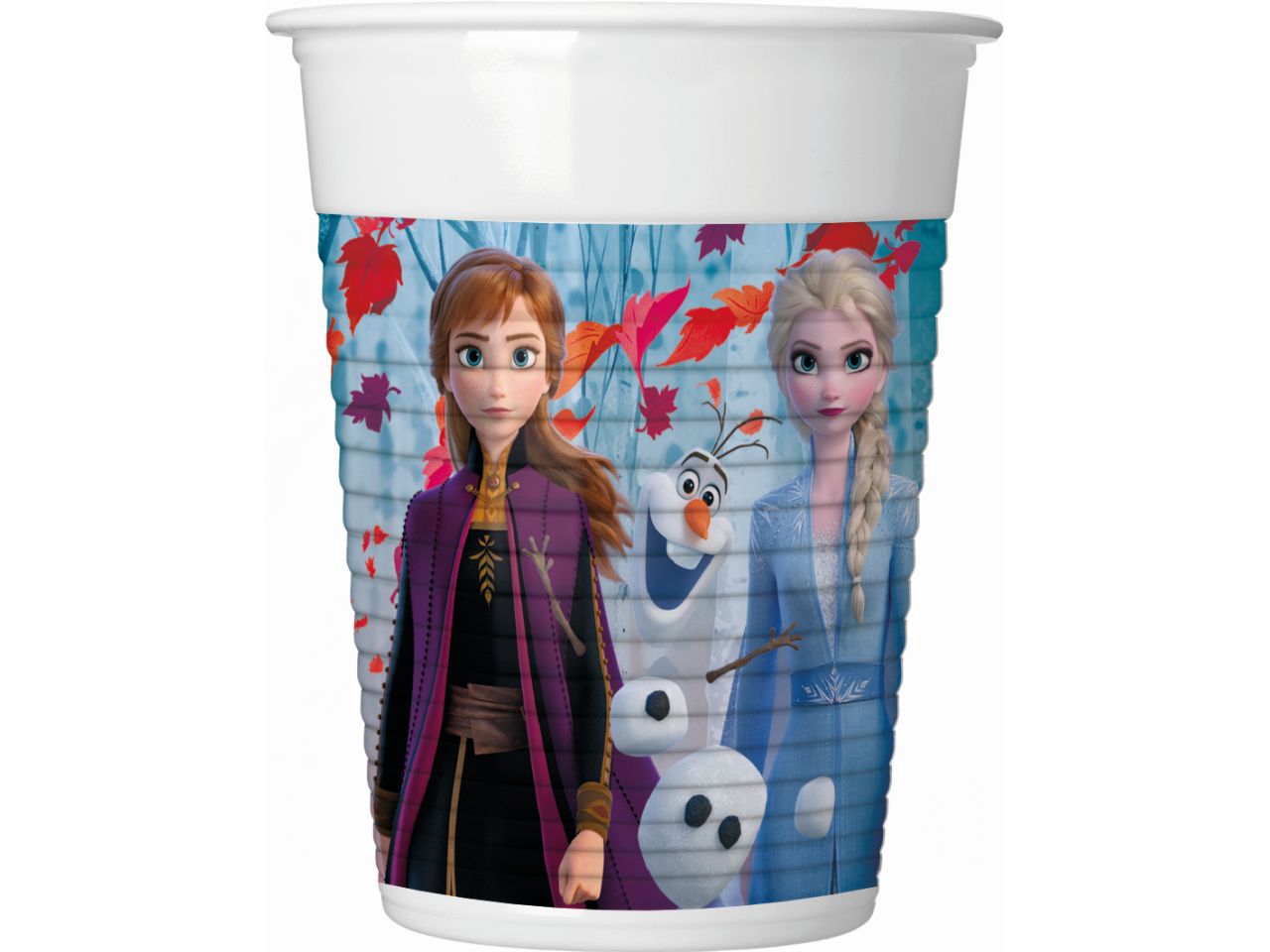 Bicchieri di plastica frozen 2 capacita' 200ml - la confezione comprende 8 bicchieri