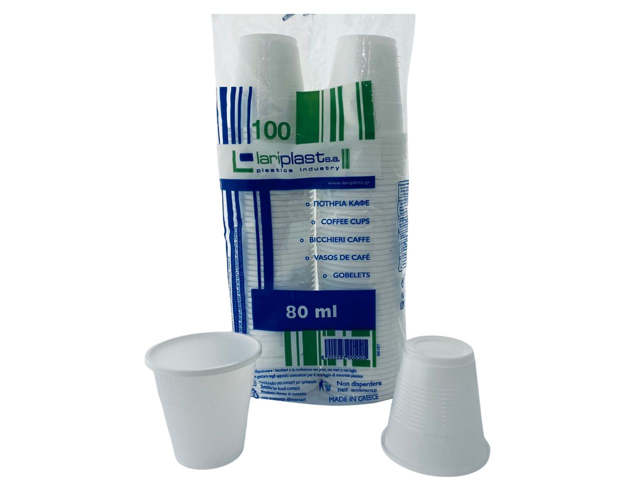 Bicchieri da caffe' 80ml - la confezione contiene 100 bicchieri$