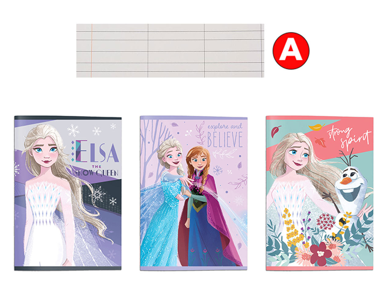 Maxi quaderno a frozen - la confezione contiene 12 quaderni