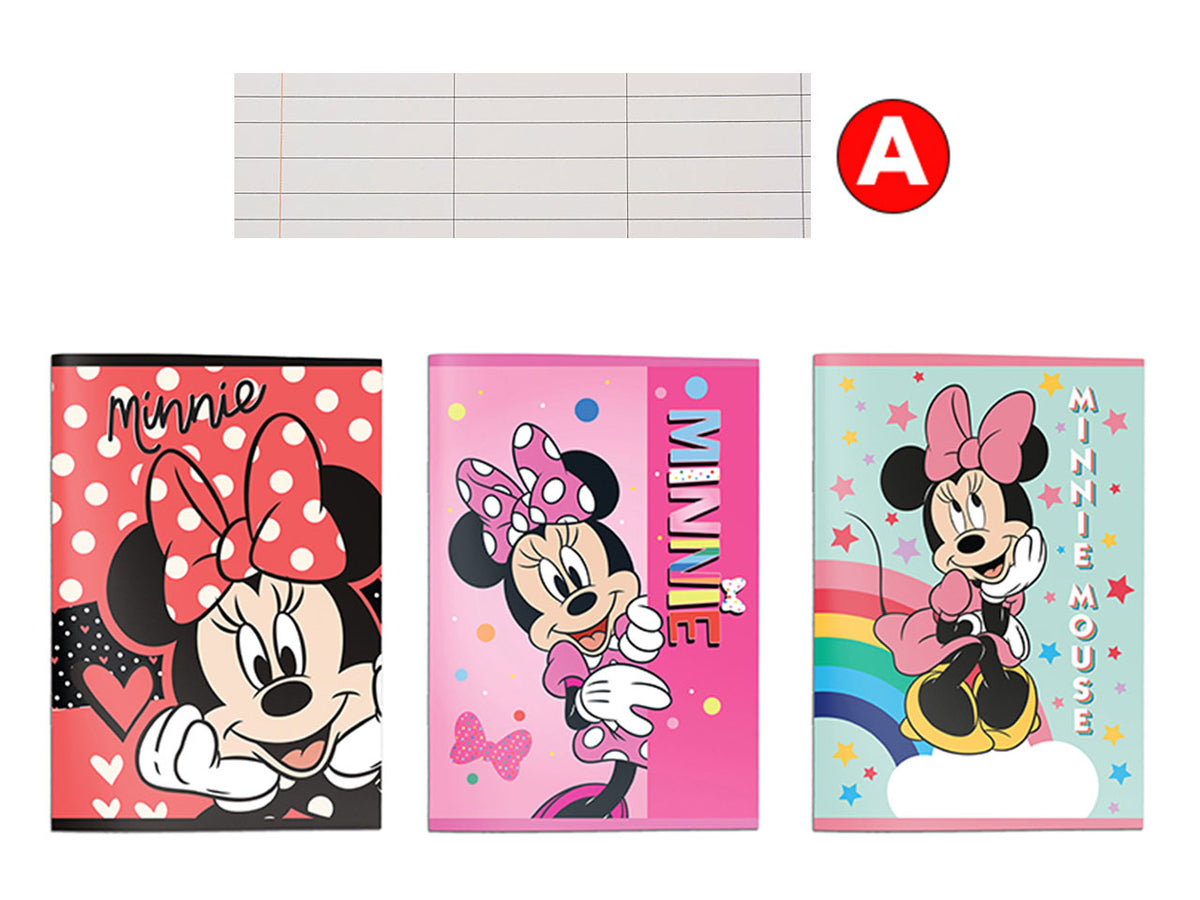Maxi quaderno a minnie - la confezione contiene 12 quaderni