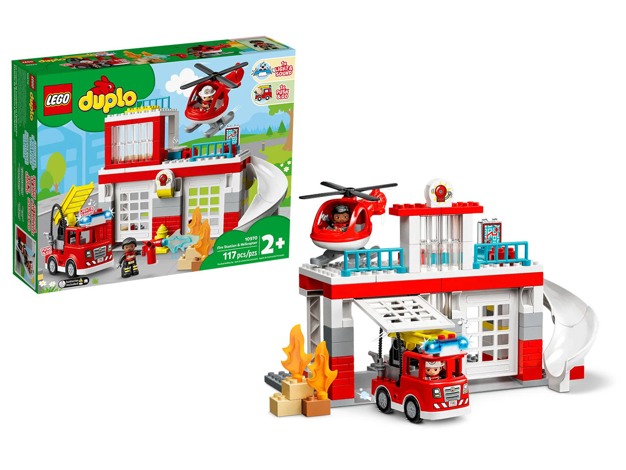 Lego Duplo Caserma Dei Pompieri ed Elicottero 10970