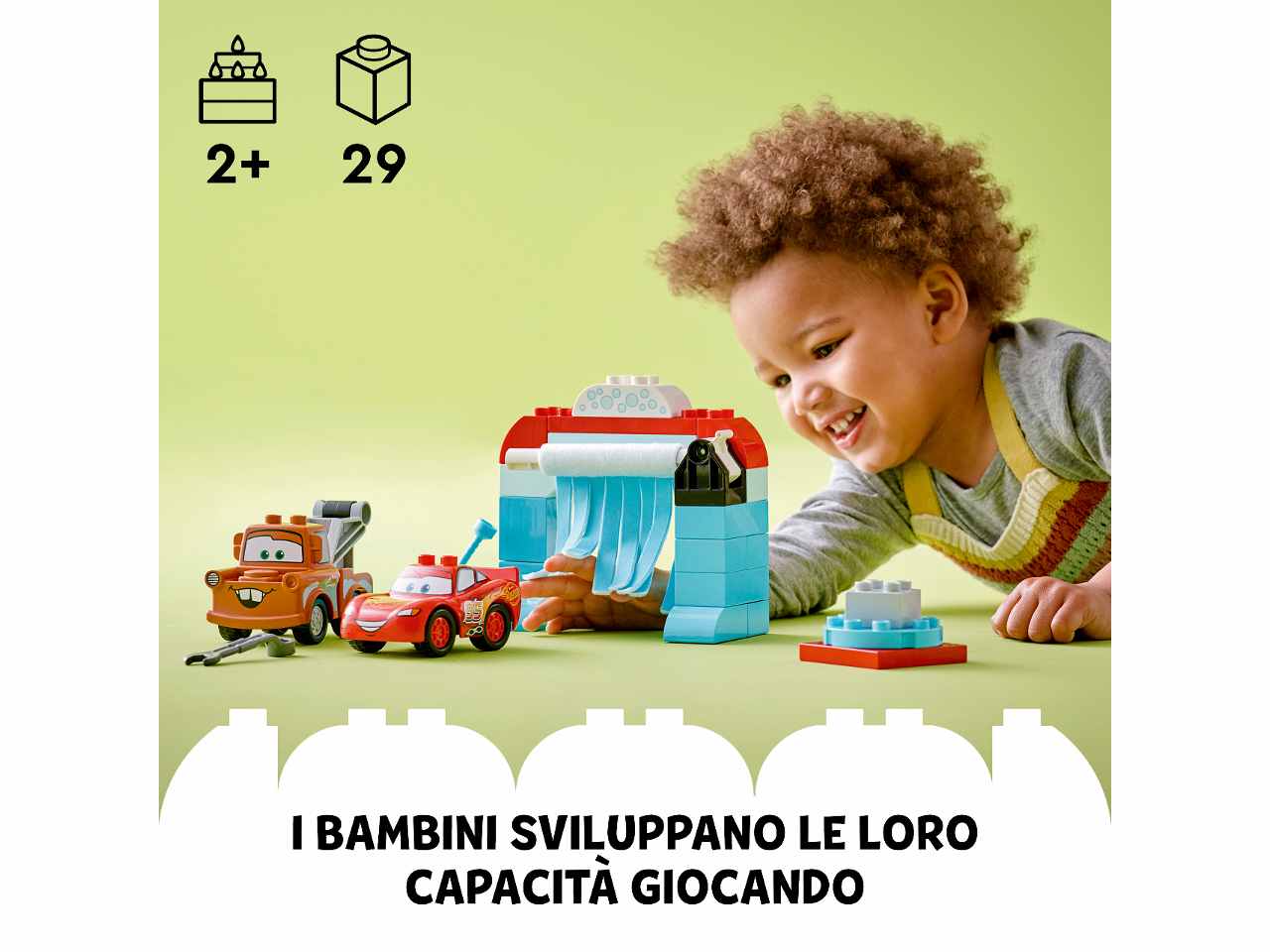 Lego Duplo Disney Pixar Cars Autolavaggio con Saetta McQueen e Cricchetto 10996