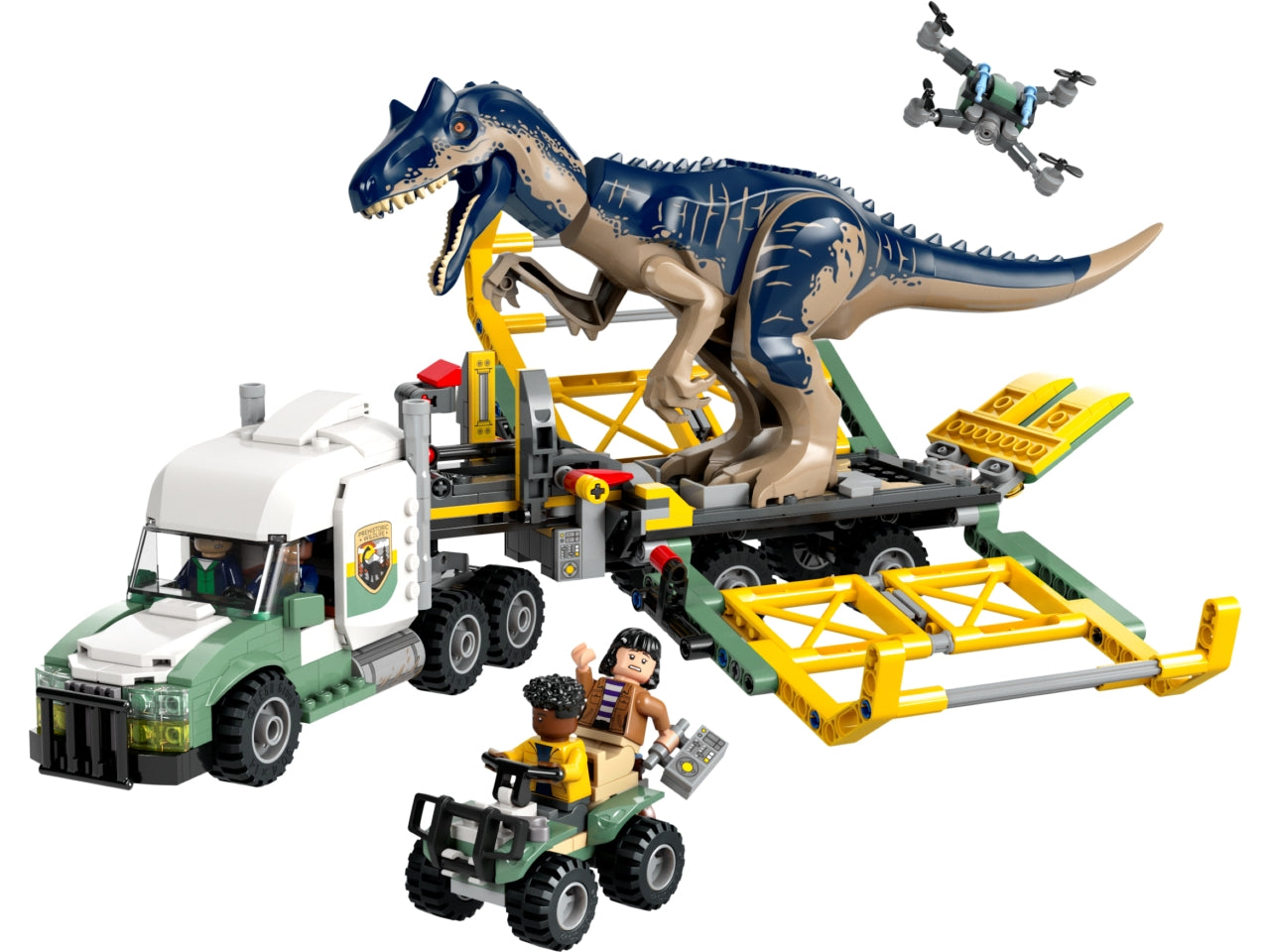 LEGO Jurassic World - Set con allosauro giocattolo: delizia i fan dei dinosauri di 8+ anni con questo dettagliato set Missione dinosauro 76966