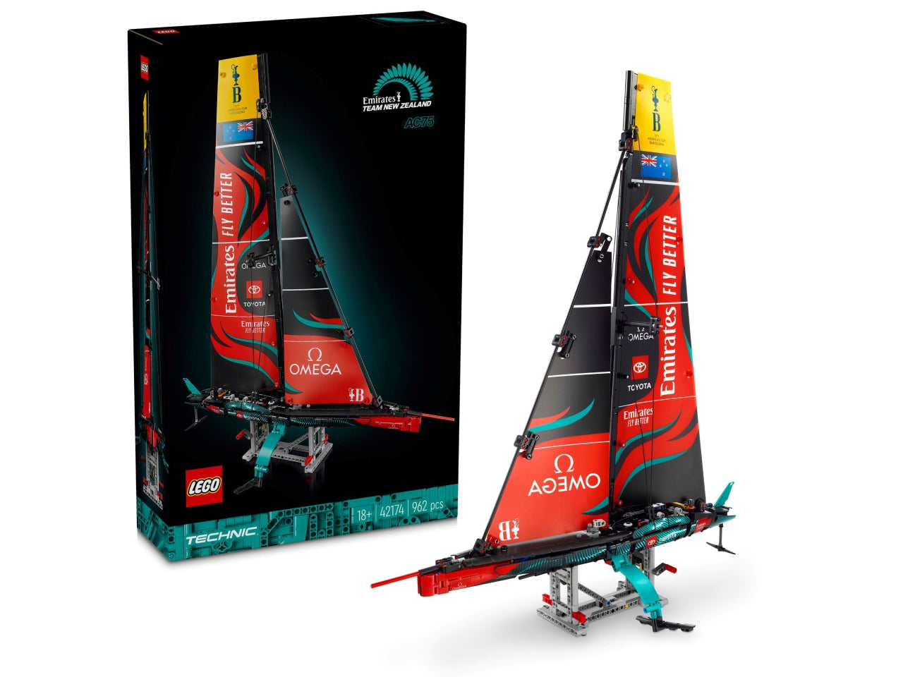 LEGO Technic - yacht da regata per adulti 18+ Yacht Emirates Team New Zealand AC75 42174