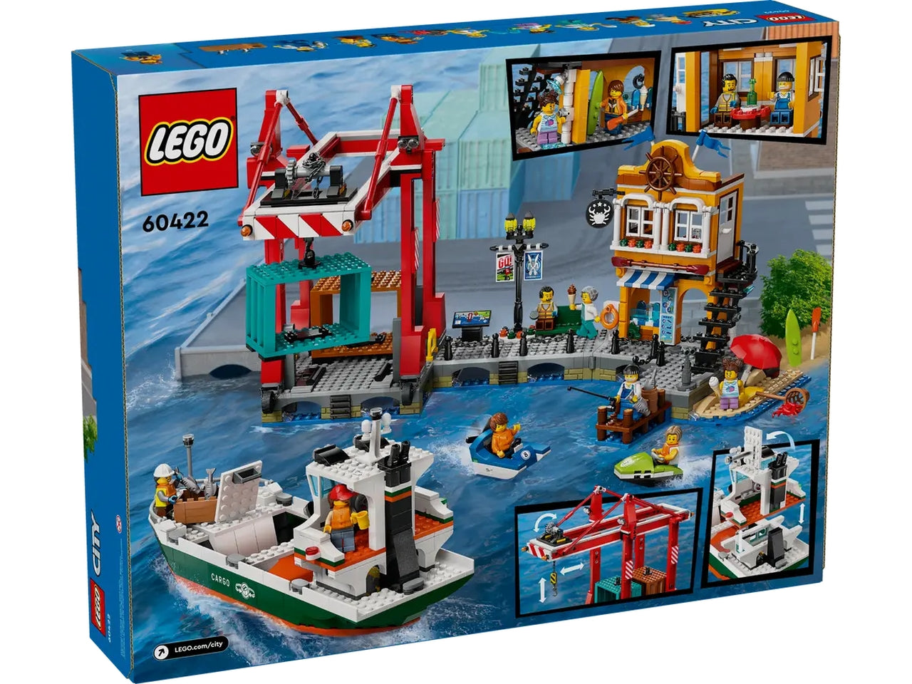 Lego My City Porto e Nave merci, set di costruzioni in scatola da 1226 pezzi, per ragazzo 8+ anni 60422