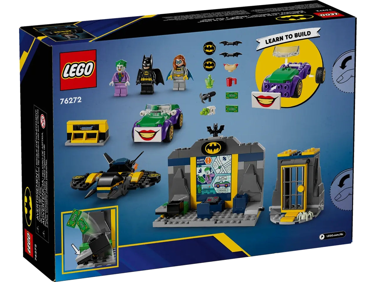 Lego Super Heroes Batcaverna con Batman, Batgirl e Joker, set di costruzioni in scatola da184 pezzi, per bambino 4+ anni 76272